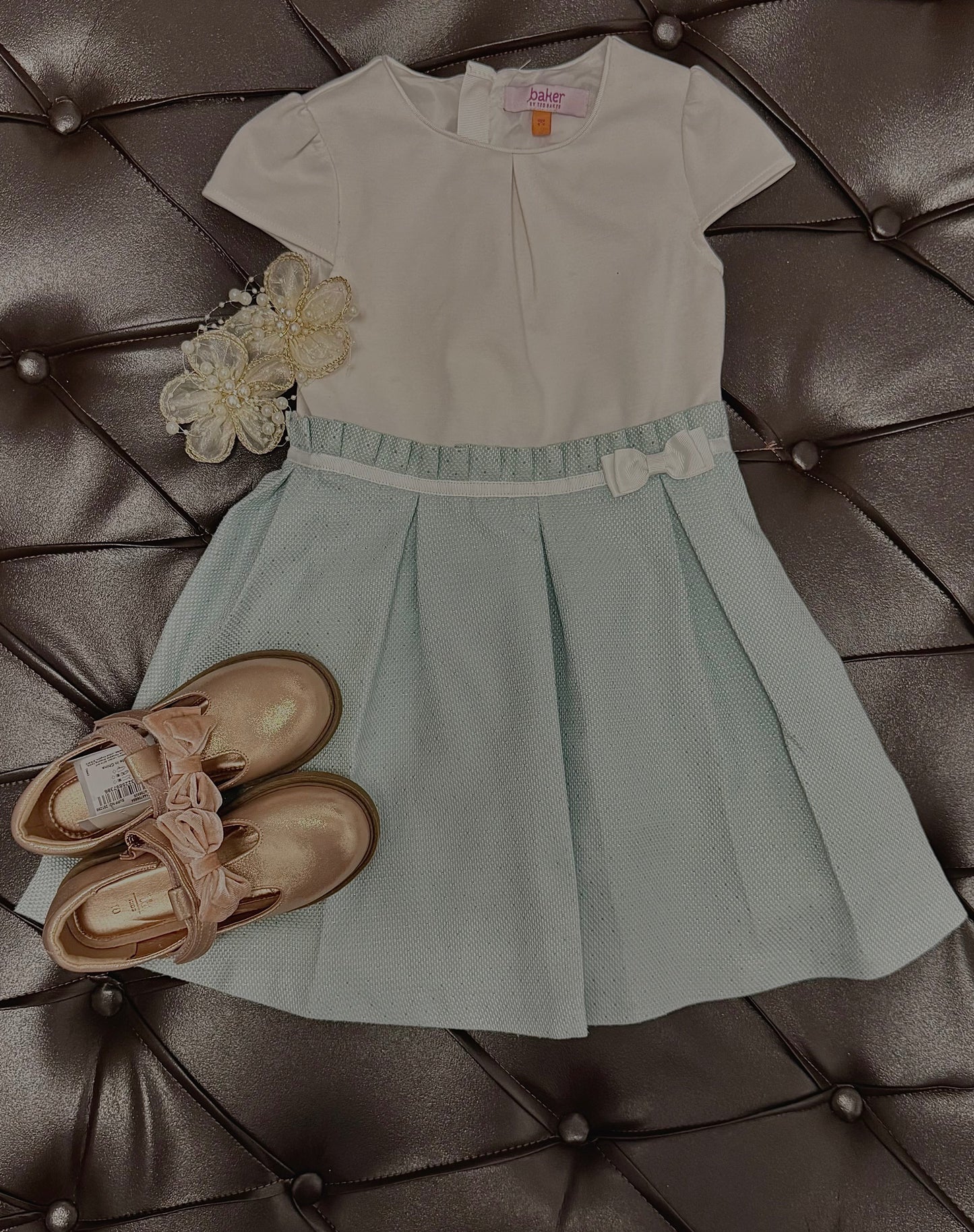 Ted Baker Gorgeous Mint & White Occasion Set with Subtle Glitter Detailing