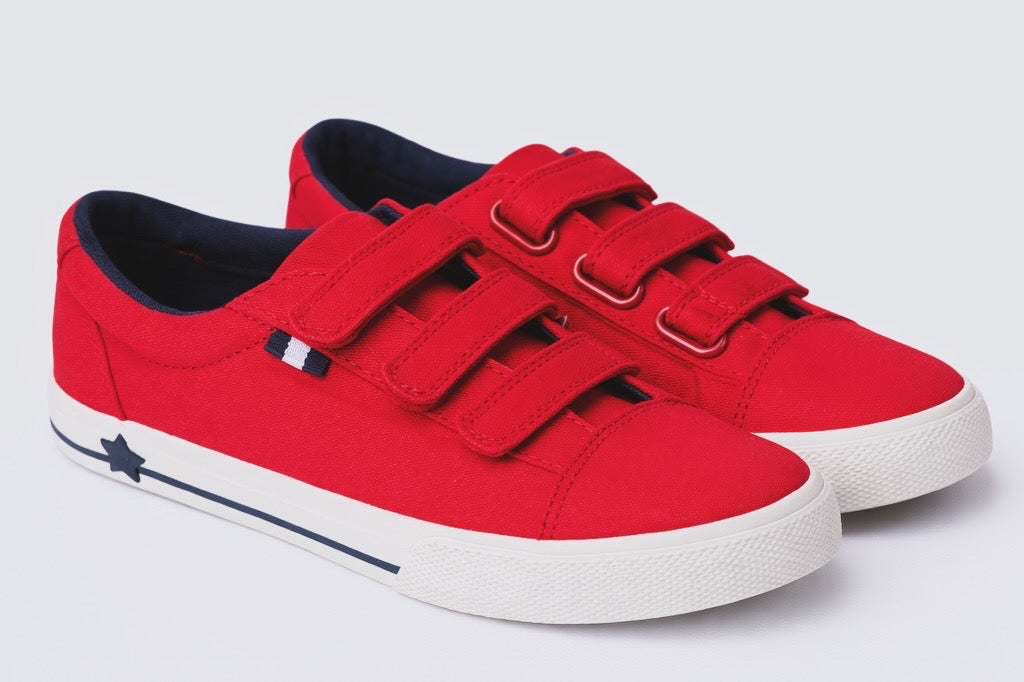 Next Red Triple-Strap Sneakers