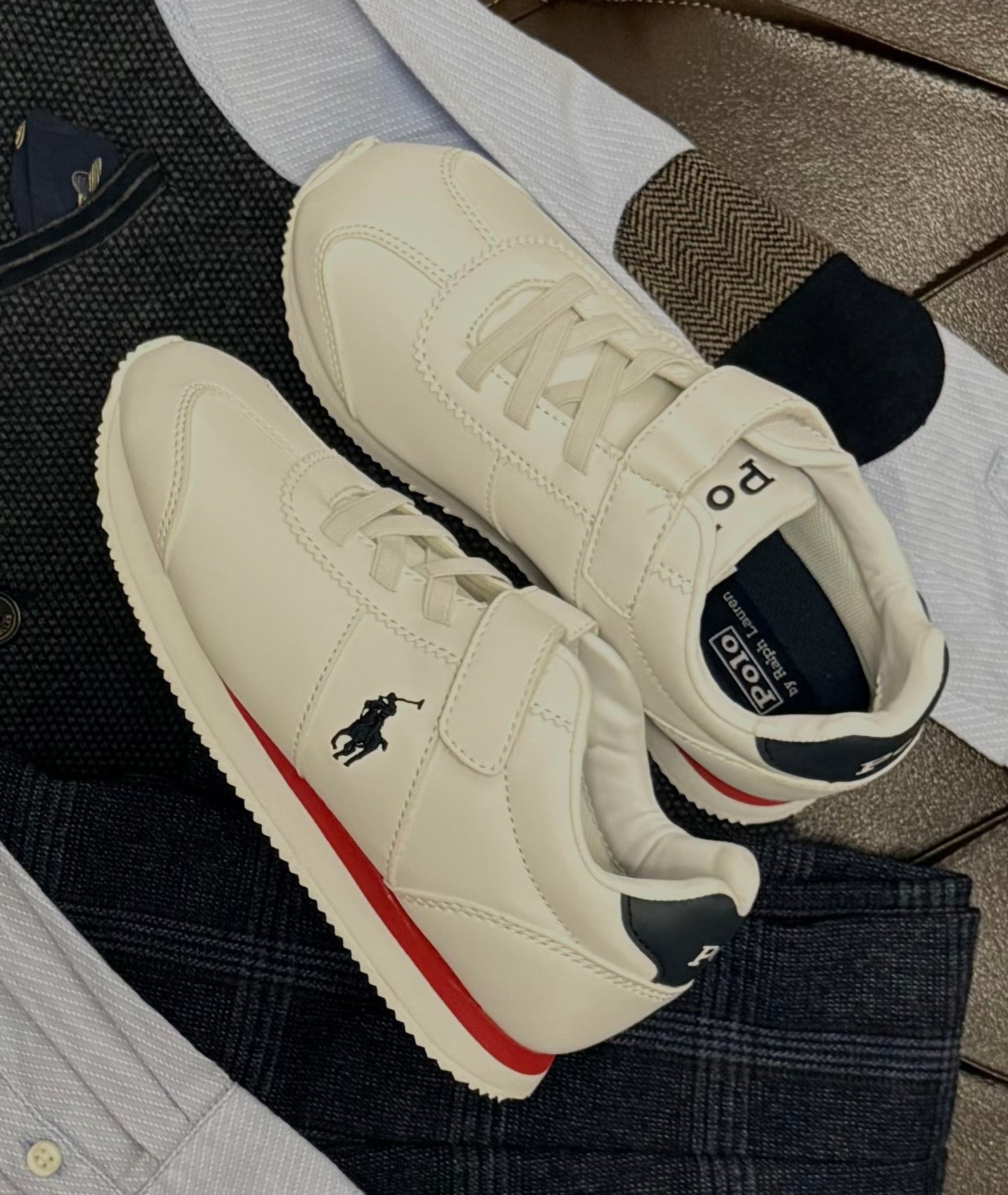 Mayoral Vest & Shirt Set + Check Pants + Polo Sneakers