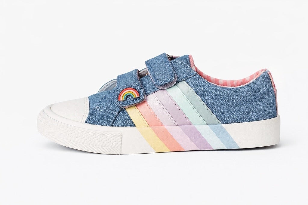 Next Rainbow Strap Denim Sneakers.