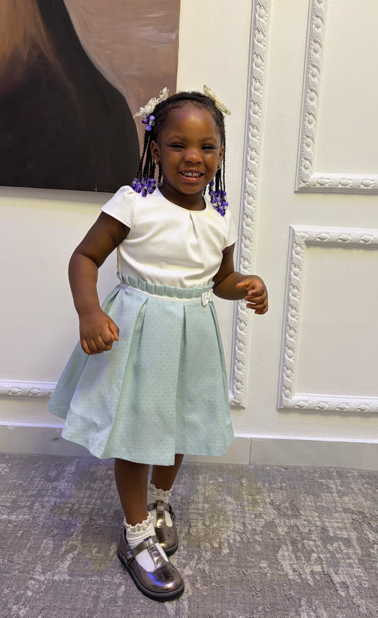 Ted Baker Gorgeous Mint & White Occasion Set with Subtle Glitter Detailing