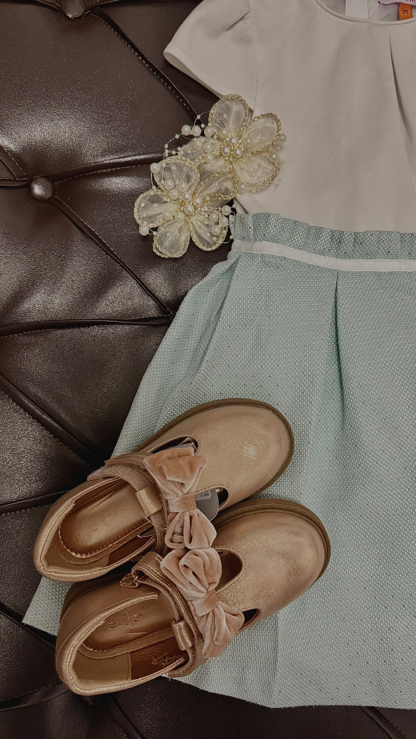 Ted Baker Gorgeous Mint & White Occasion Set with Subtle Glitter Detailing