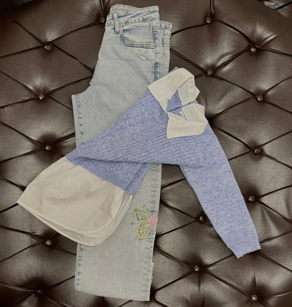 Butterfly Soft Denim Set