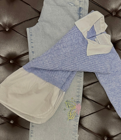 Butterfly Soft Denim Set