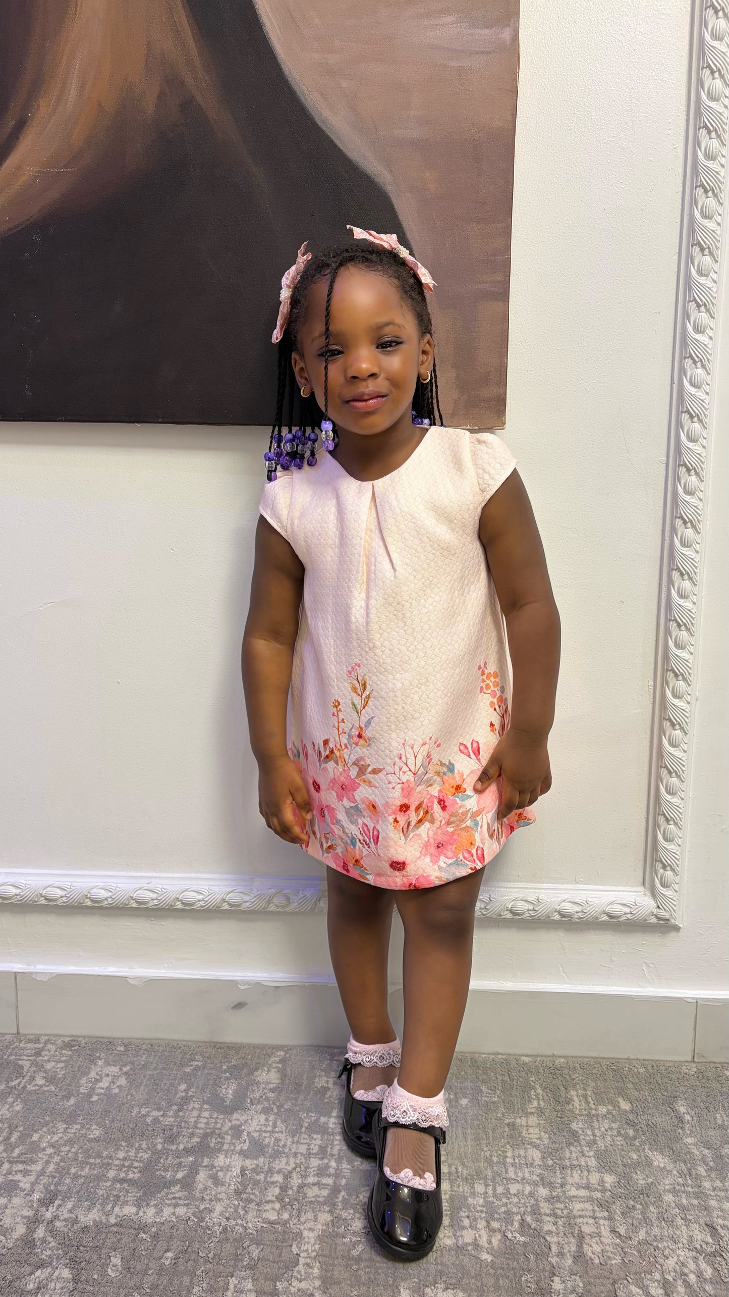 Blush Garden Border Dress Set