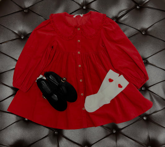 Mark & Spencer Cherry Red Vintage Dress Set