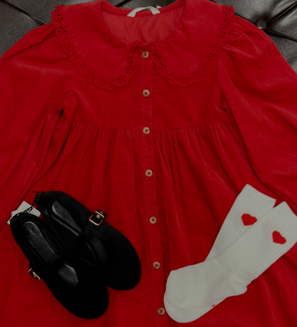 Mark & Spencer Cherry Red Vintage Dress Set