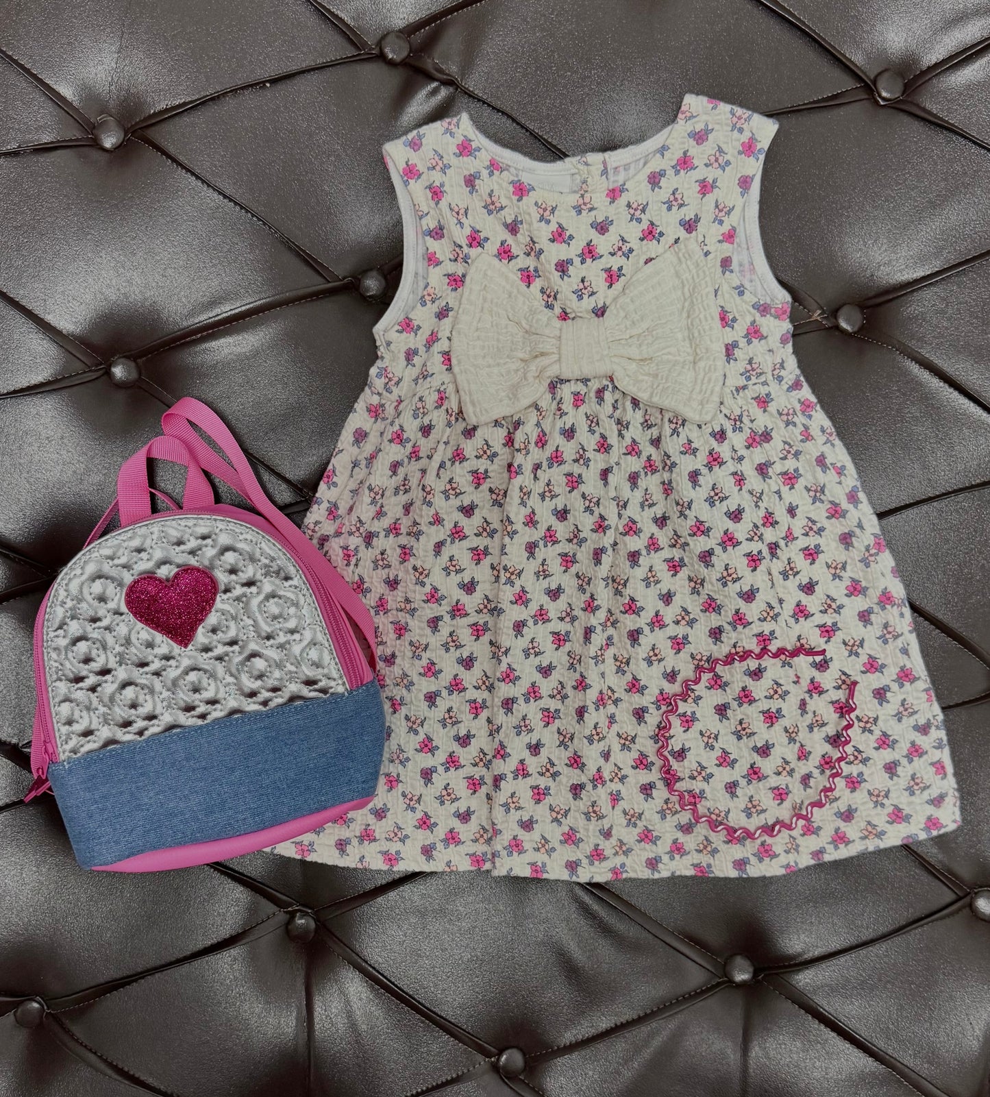 Zara Blossom Bow Cotton Dress Set