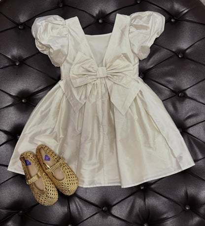 Mark & Spencer Ivory Couture Bow Dress Set