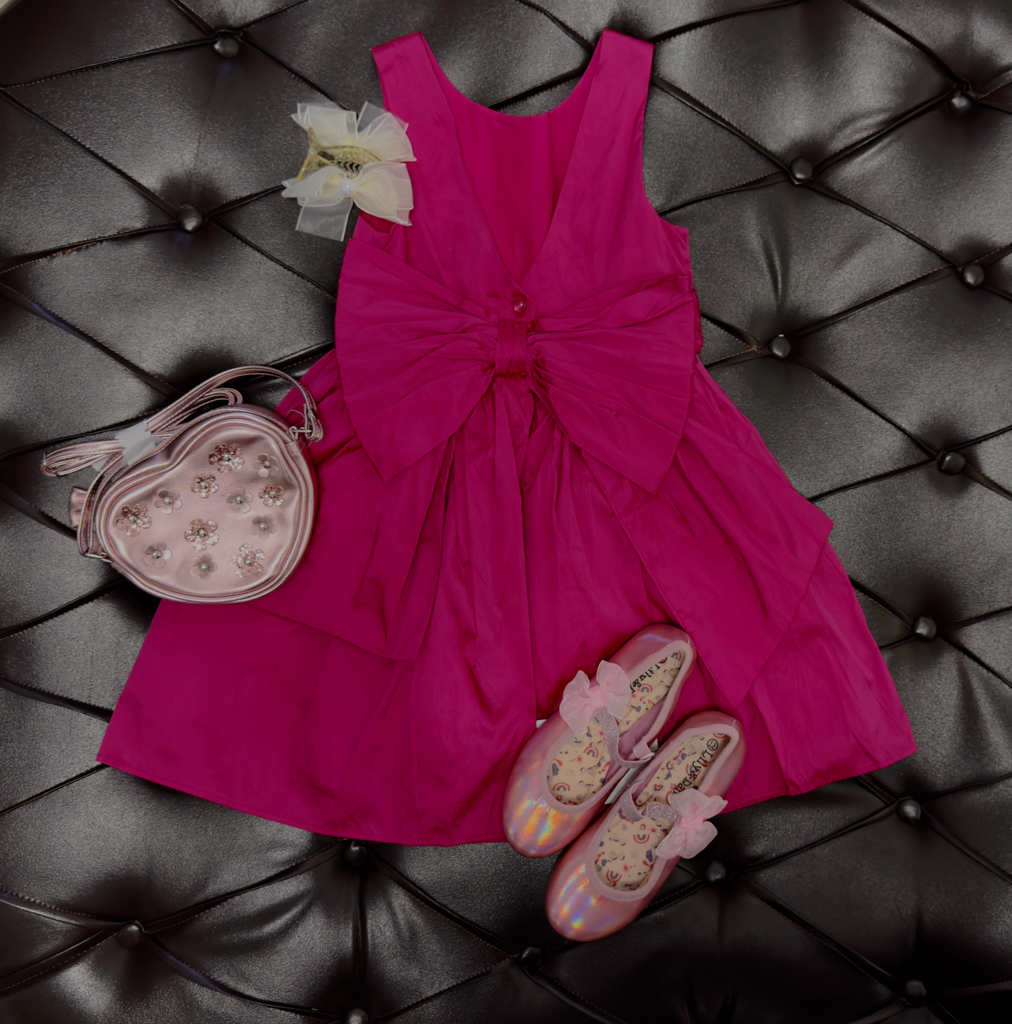 Next Fuchsia Bow Party Dress Set