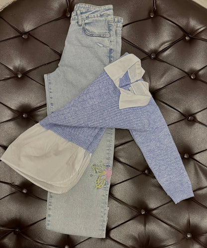 Butterfly Soft Denim Set