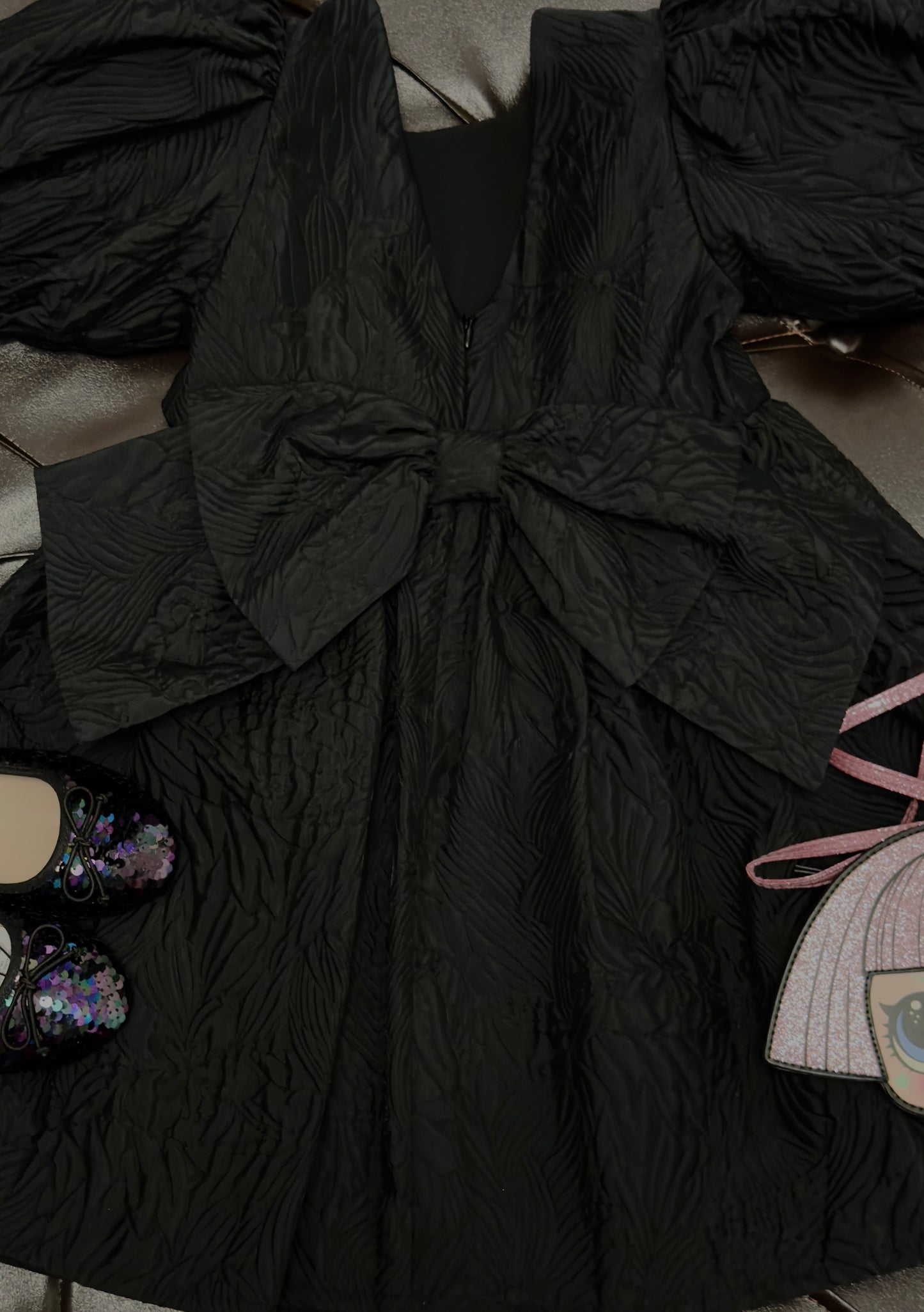 Mark & Spencer Midnight Bow Party Dress Set