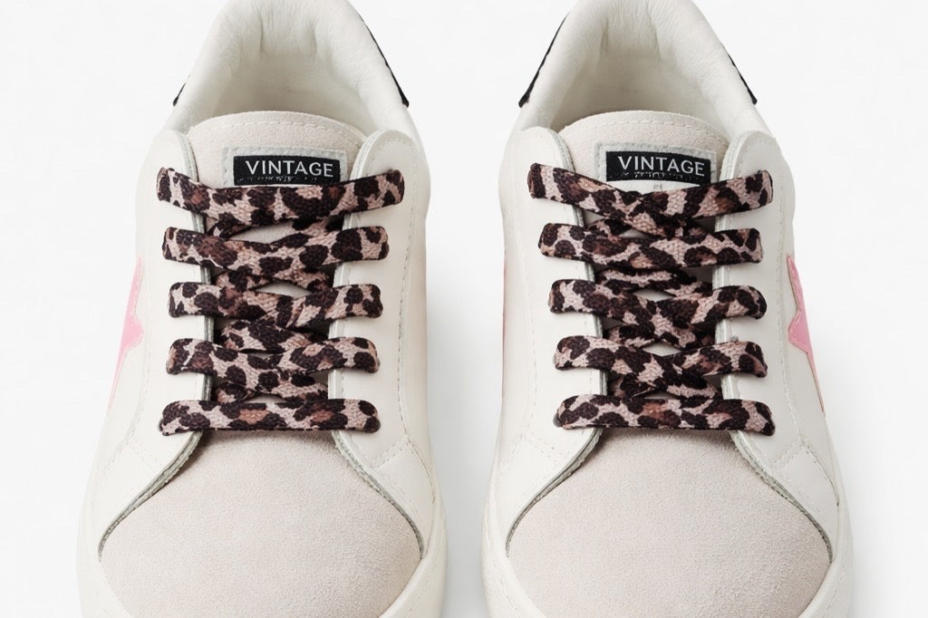 Vintage Havana Leopard-Lace Sneakers