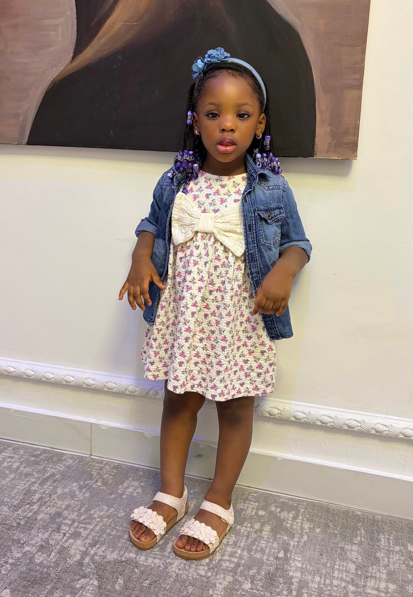 Zara Blossom Bow Cotton Dress Set