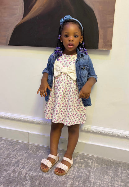 Zara Blossom Bow Cotton Dress Set